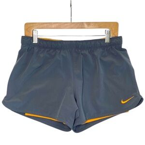 Nike Dri-Fit Women's Gray and Orange 🍊 Running Shorts | Medium